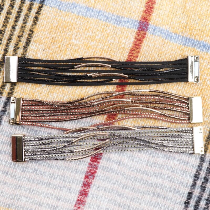 Multiline Leather Magnetic Bracelet - Image 11