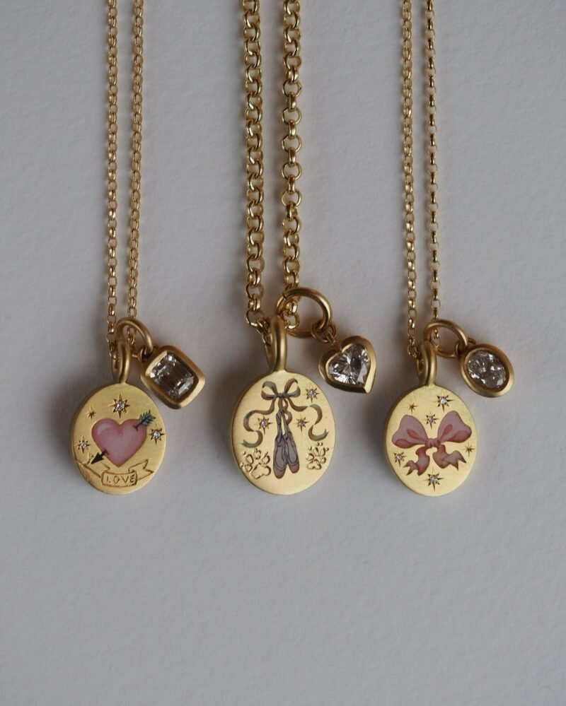 18K gold inlaid zircon with pattern design trendy personality necklace - Image 4