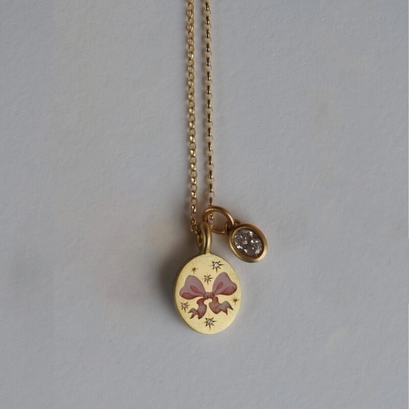18K gold inlaid zircon with pattern design trendy personality necklace - Image 16