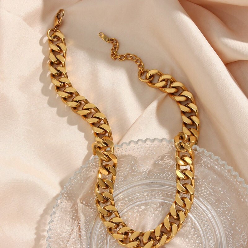 Necklace Women's Cuban Chain Necklace Ornament - Image 7