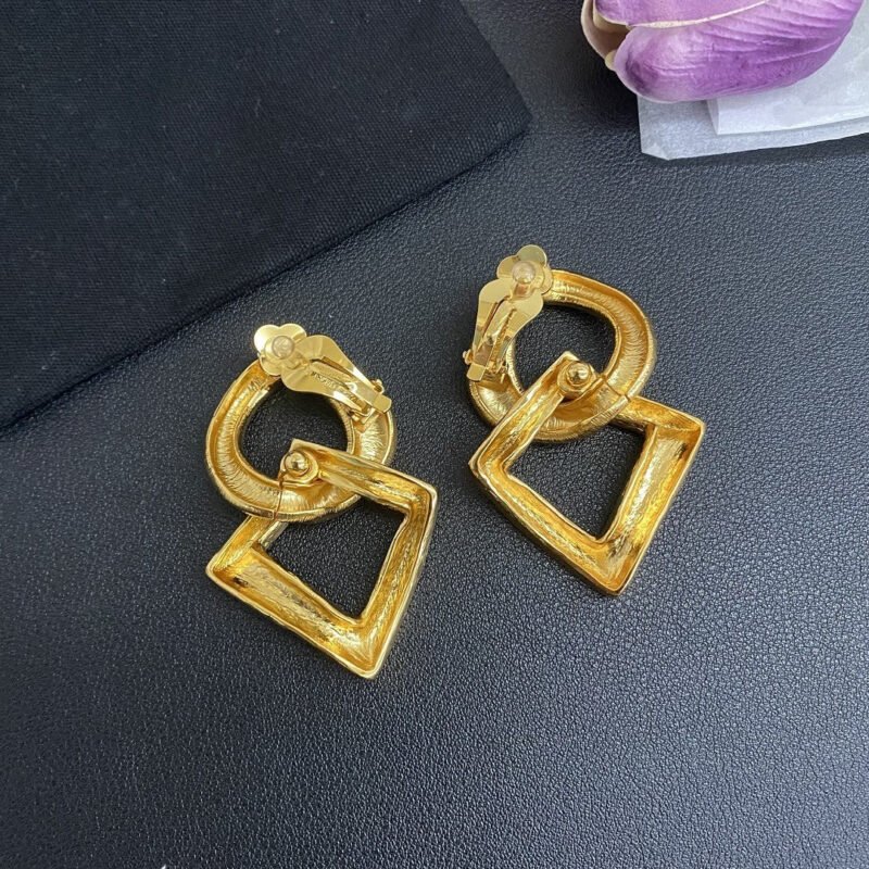 pendant earrings, ear clip design, personalized earrings - Image 3