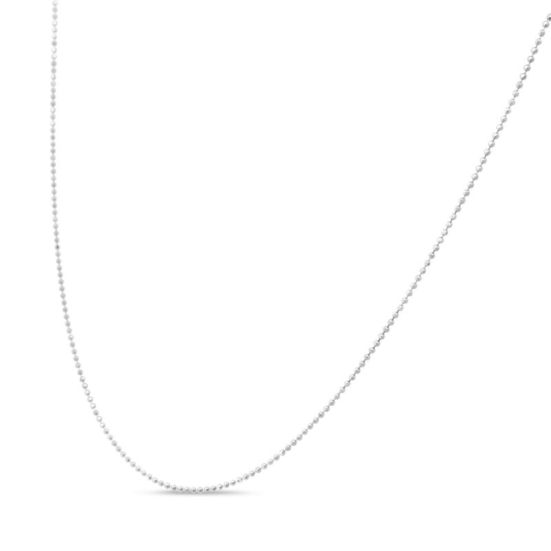 .925 Sterling Silver 0.7mm Slim and Dainty Unisex 18" Inch Ball Bead Chain Necklace - Image 3