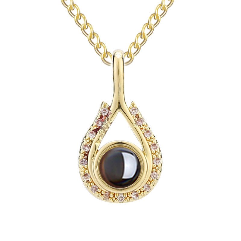 Waterdrop shaped fashion projection necklace - Image 7