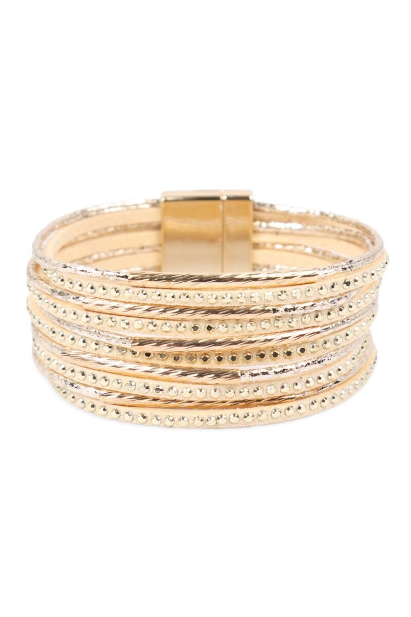 Multiline Leather Magnetic Bracelet - Image 6