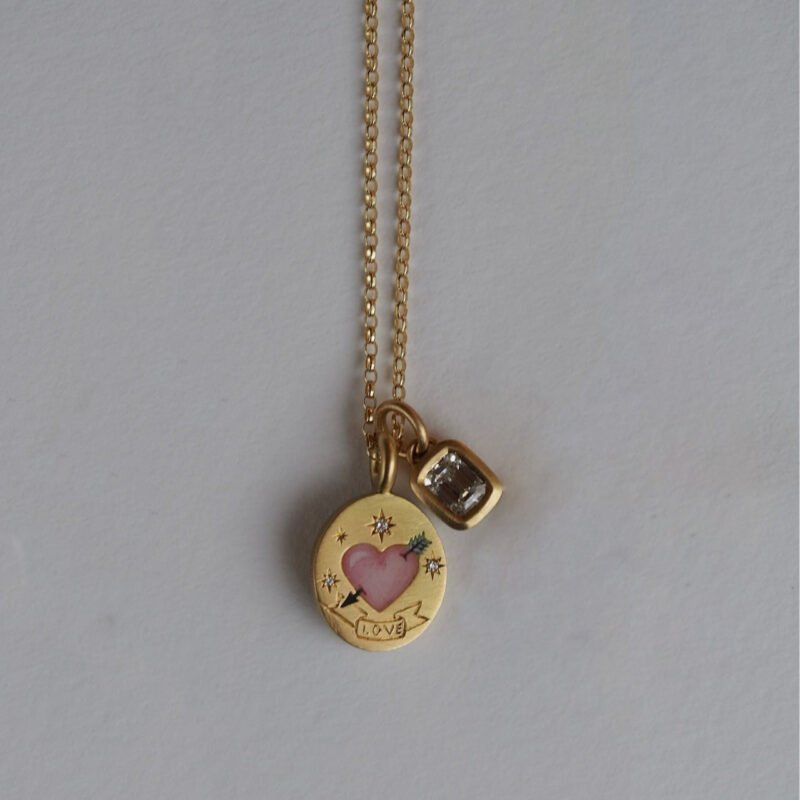18K gold inlaid zircon with pattern design trendy personality necklace - Image 17