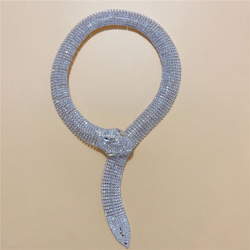 Water Diamond Snake Head Long Neckchain - Image 2