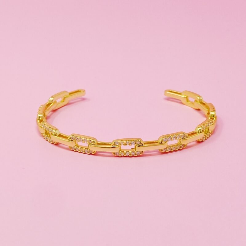 Alternatively Linked Open Bangle Bracelet - Image 6