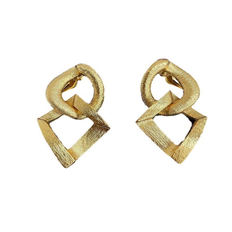 pendant earrings, ear clip design, personalized earrings - Image 2
