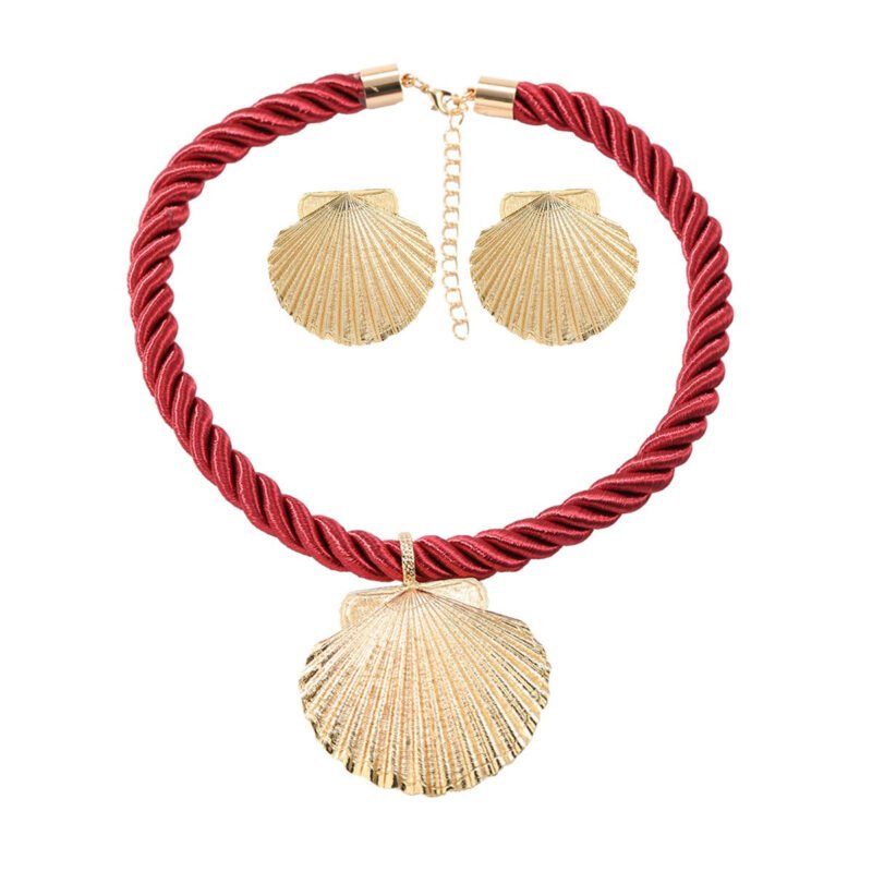 Necklace combination set for women alloy shell pendant - Image 3