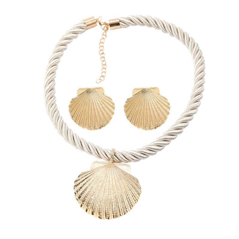 Necklace combination set for women alloy shell pendant - Image 5