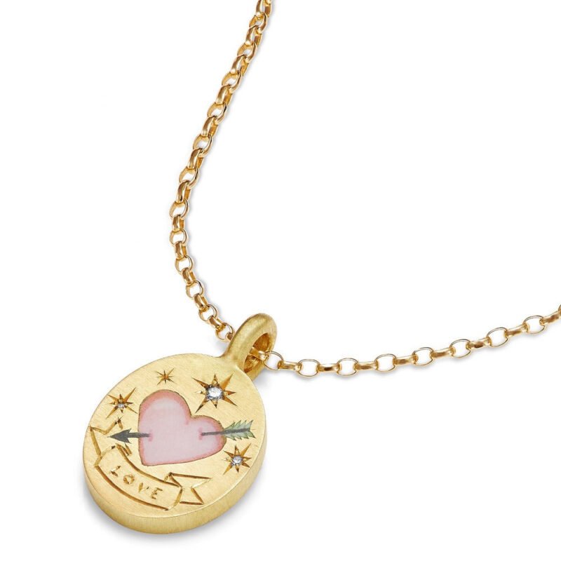 18K gold inlaid zircon with pattern design trendy personality necklace - Image 10