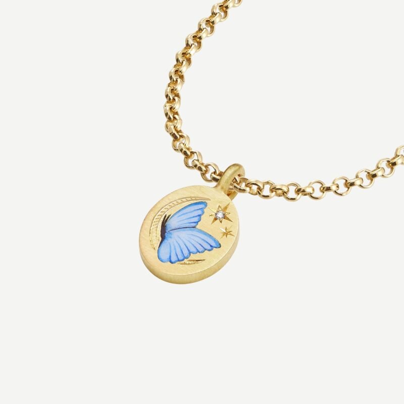 18K gold inlaid zircon with pattern design trendy personality necklace - Image 14