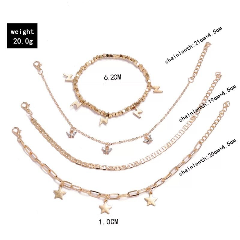 Trendy Player Anklet Set - Image 5